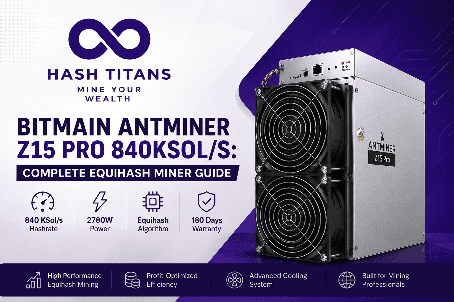 Bitmain Antminer Z15 Pro Equihash Miner Guide Bitmain Antminer Z15 Pro 840KSol/s complete Equihash miner guide