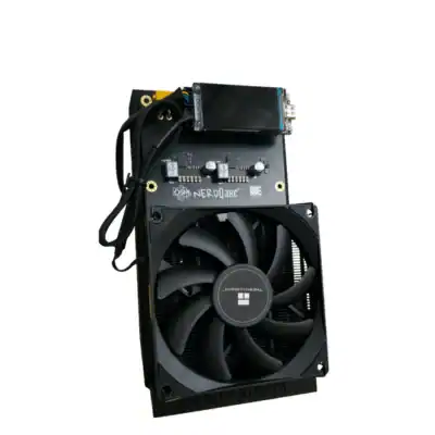 NerdMiner NerdQaxe++ Rev 7 Bitcoin Miner 1 NerdQaxe++ Rev 7 SHA-256 ASIC Bitcoin miner with 4.8 TH/s hashrate and 69.5W power consumption for energy-efficient Bitcoin mining.